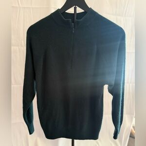Laura Geller Men's Forest Green Zip-Up Sweater
